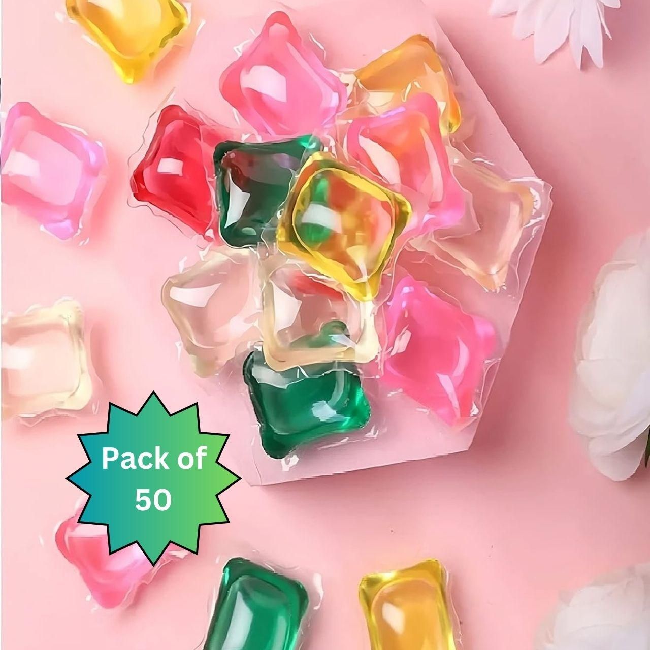 Laundry Liquid Detergent Capsule for All Washing Machines (Pack of 50)
