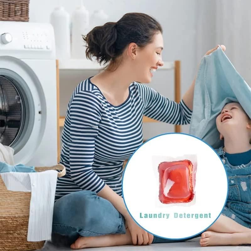Laundry Liquid Detergent Capsule for All Washing Machines (Pack of 50)