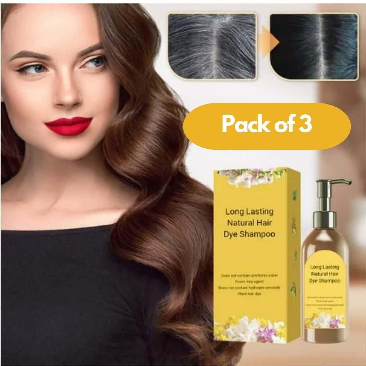 Long Lasting Natural Hair Dye Shampoo - 3